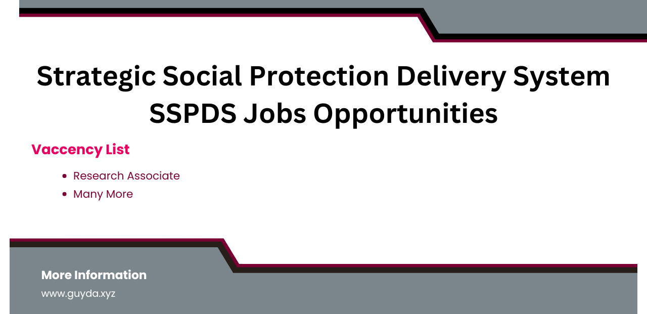 Strategic Social Protection Delivery System SSPDS Jobs Opportunities