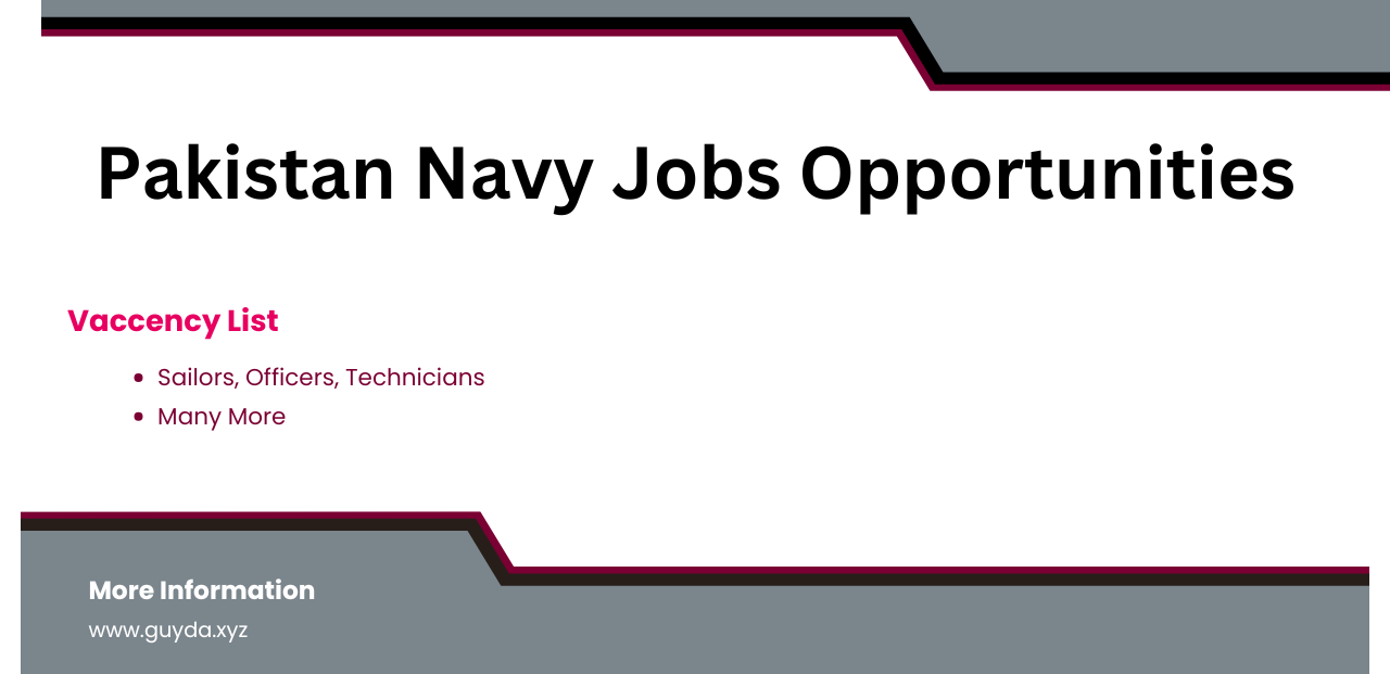 Pakistan Navy Jobs Opportunities