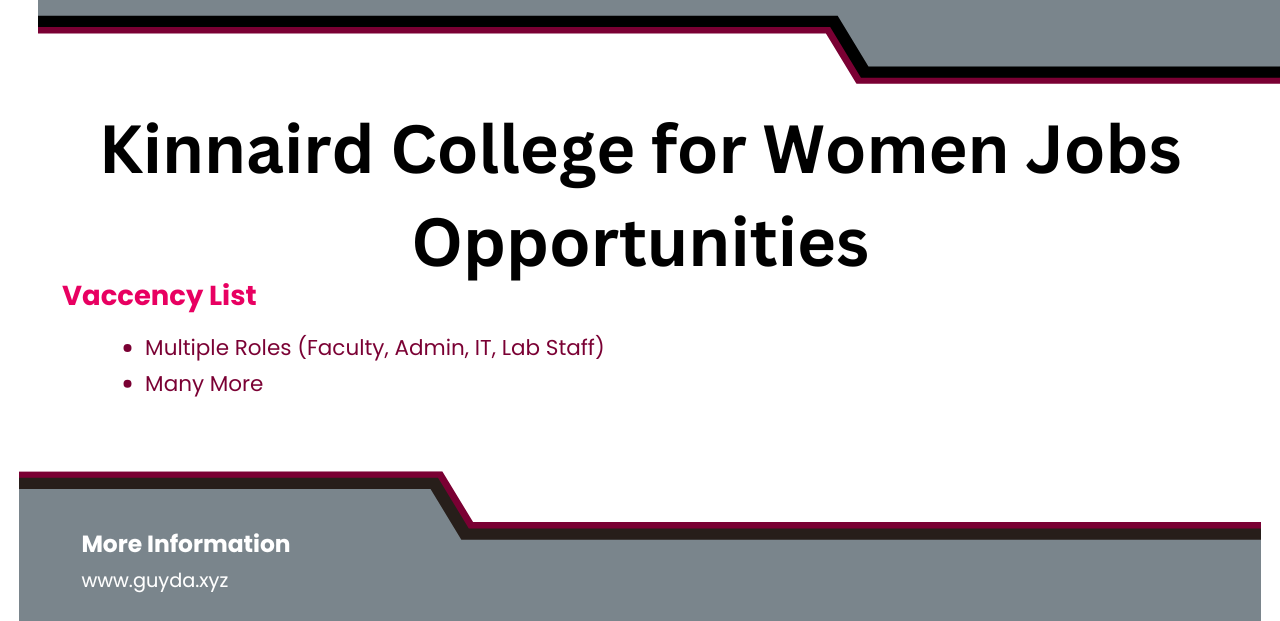 Kinnaird College for Women Jobs Opportunities